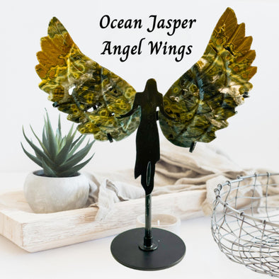 Natural Ocean Jasper Fairy Wings