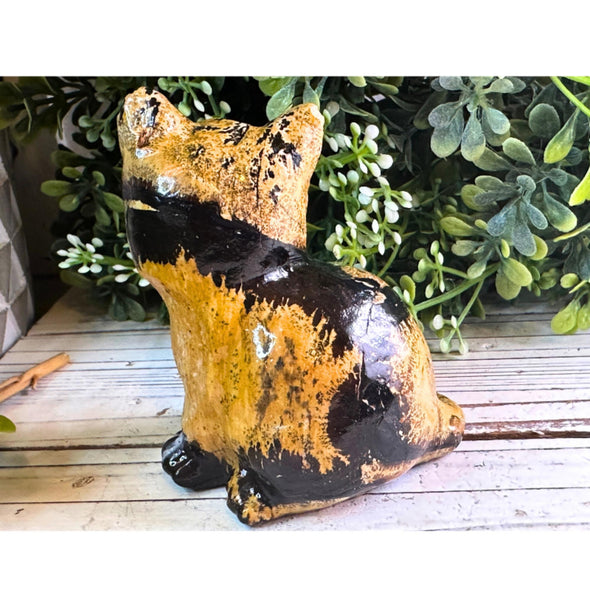 Picture Stone Jasper Cat Carving