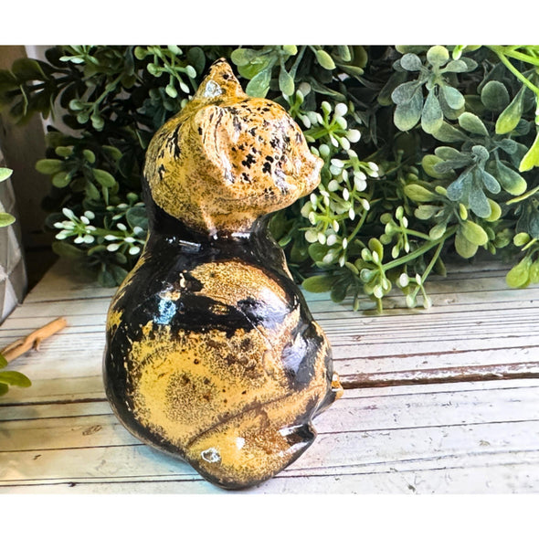 Picture Stone Jasper Cat Carving