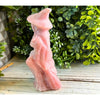 Natural Pink Opal Crystal Witch Carving—captivating and magical, with soft pink hues that enhance intuition and add charm to any collection.