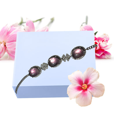 Genuine Purple Fluorite Crystal Bracelet