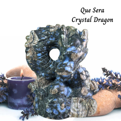 Natural Que Sera Crystal Dragon Figurine