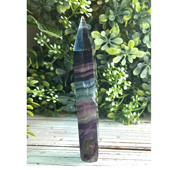 Handmade Rainbow Fluorite Gemstone Pipe