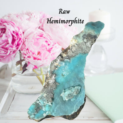 Natural Raw Blue Hemimorphite Specimen