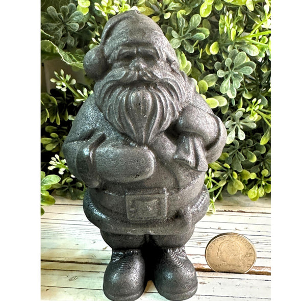 Shungite Stone Christmas Santa Figurine