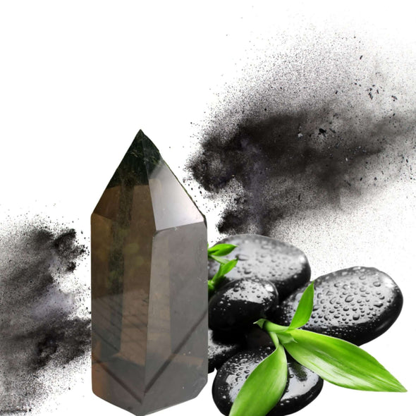 Dark Smoky Quartz Crystal Tower