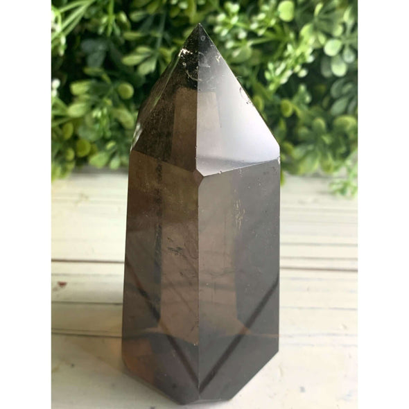 Dark Smoky Quartz Crystal Tower