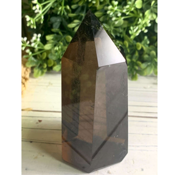 Dark Smoky Quartz Crystal Tower