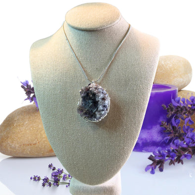 Raw Sugar Fluorite Crystal Pendant Necklace showcasing vibrant colors, perfect for healing and stylish wear.