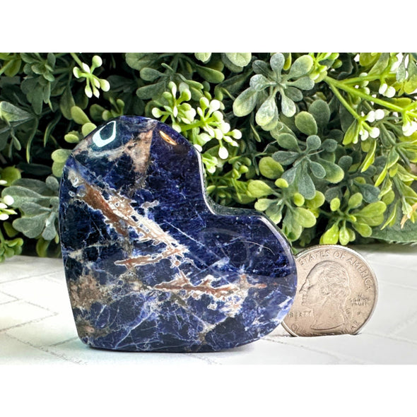 Blue Sunset Sodalite Crystal Heart