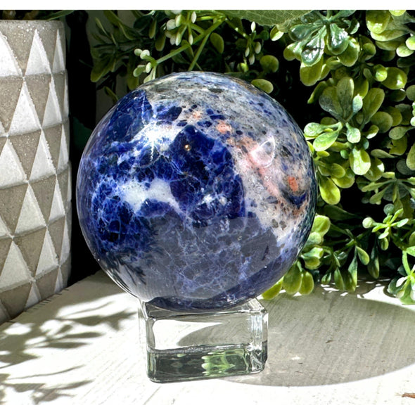 Cobalt Blue Sunset Sodalite Crystal Sphere