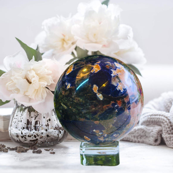 Blue Sunset Sodalite Crystal Sphere