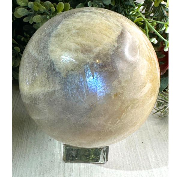 1.7 Lb Natural Sunstone Moonstone Sphere