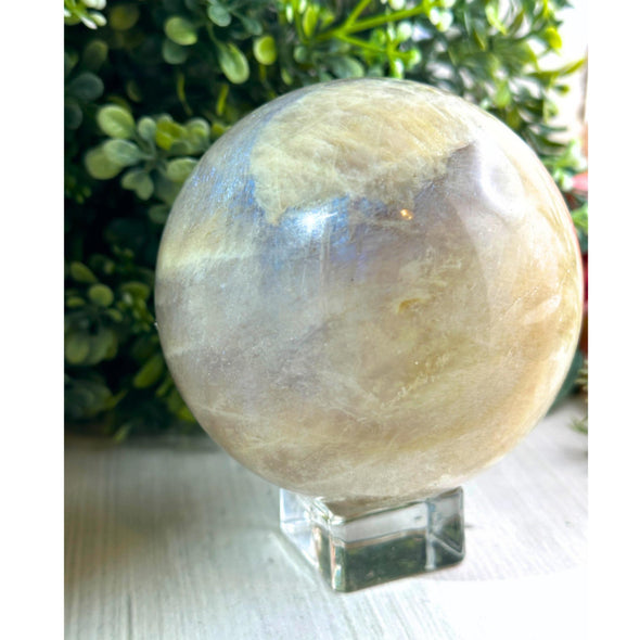 1.7 Lb Natural Sunstone Moonstone Sphere