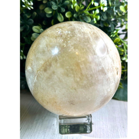 1.7 Lb Natural Sunstone Moonstone Sphere