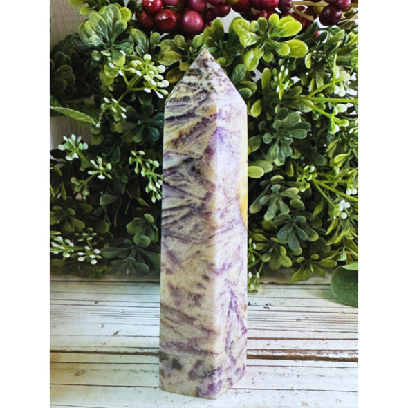 Opalized Fluorite Tiffany Stone Crystal Tower