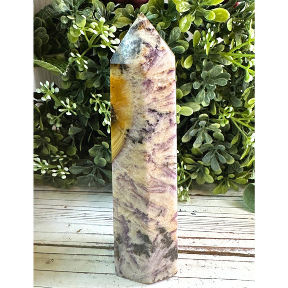 Opalized Fluorite Tiffany Stone Crystal Tower