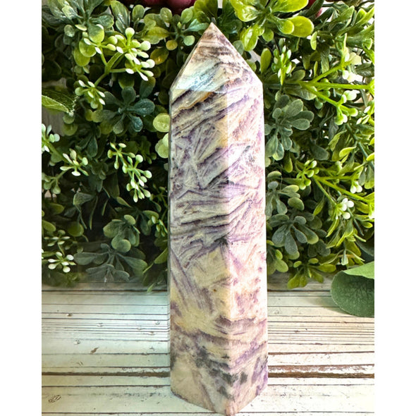 Opalized Fluorite Tiffany Stone Crystal Tower