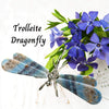 Blue Trollleite Crystal Dragonfly: Handcrafted crystal sculpture featuring intricate details and stunning blue hues