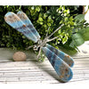 Blue Trollleite Crystal Dragonfly: Handcrafted crystal sculpture featuring intricate details and stunning blue hues