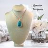 Genuine Turquoise Pendant Necklace showcasing vibrant blue hues and natural stone texture, perfect for any outfit.