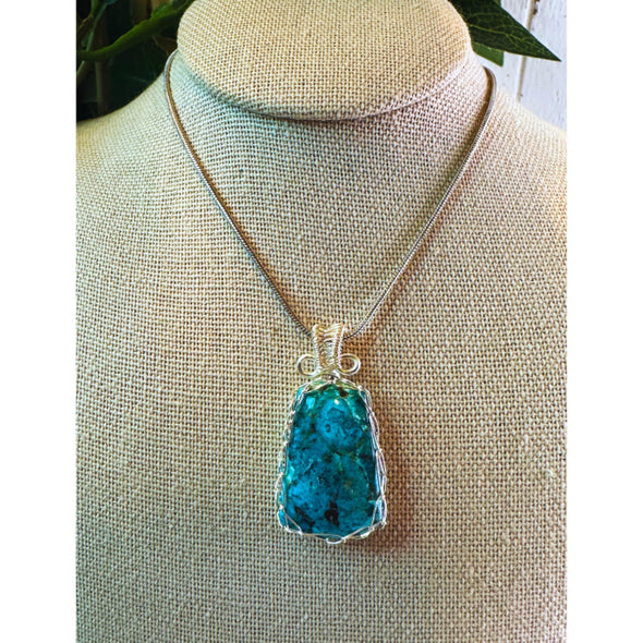 Genuine Turquoise Pendant Necklace