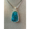 Genuine Turquoise Pendant Necklace showcasing vibrant blue hues and natural stone texture, perfect for any outfit.