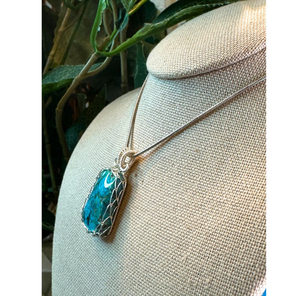 Genuine Turquoise Pendant Necklace