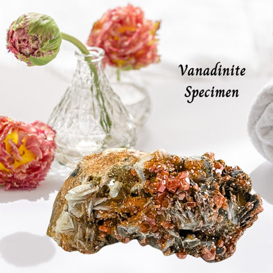 Red Vanadinite Crystal Specimen