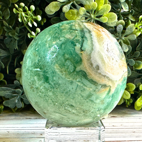 Genuine Variscite Crystal Sphere