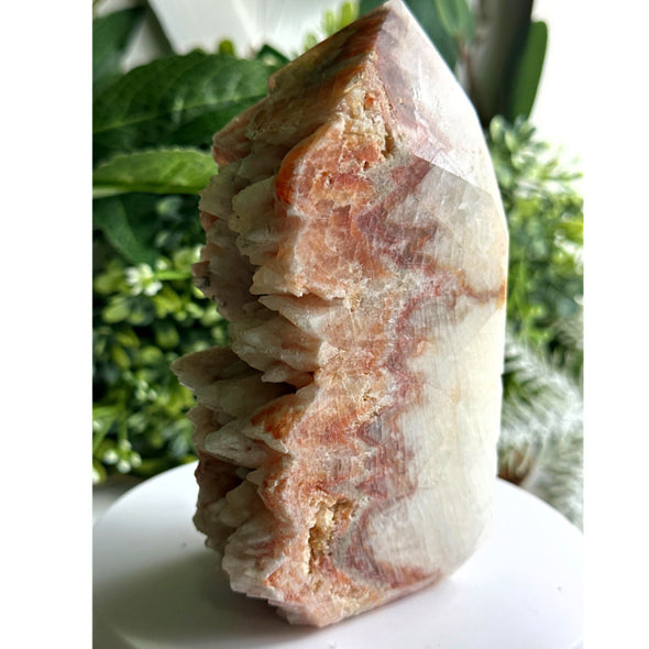 Calcite With Quartz Tower 1.31 Lbs