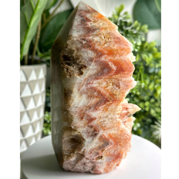 Calcite With Quartz Tower 1.31 Lbs