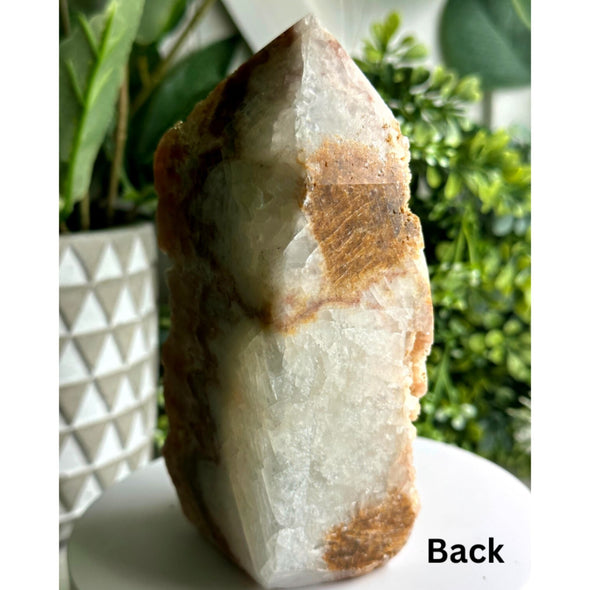 Calcite With Quartz Tower 1.31 Lbs