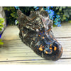 Yooperlite Dragon Head with UV reactive glow—an enchanting display of natural crystal magic! A Perfect gift idea for fantasy collectors.